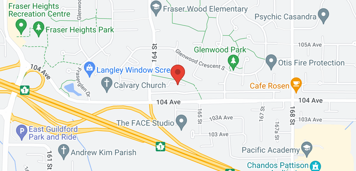 map of 16502 104A AVENUE